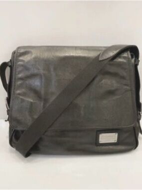 Dolce & Gabbana Black Leather Messenger Bag